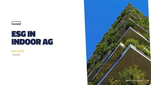 ESG in indoor agriculture